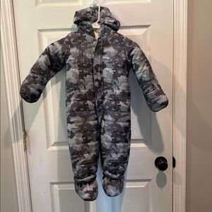 First Impressions Camouflage Snowsuit - Gray and Black